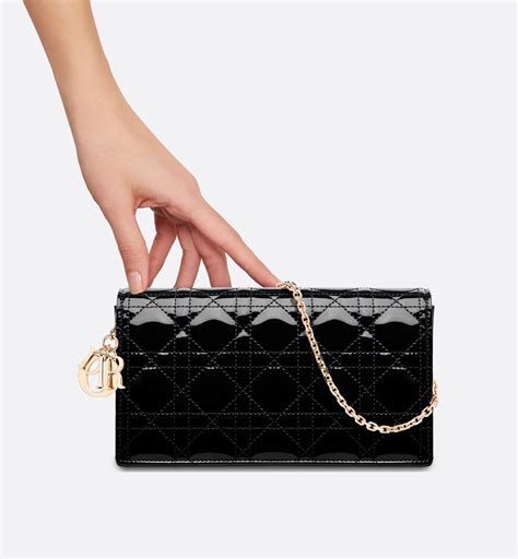lady dior pouch in black